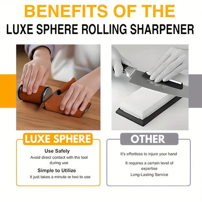 DuoSharp Sharpening Stone Set with Magnetic Holder | Diamond Stone | 15° & 20° Angles | Wood & Metal