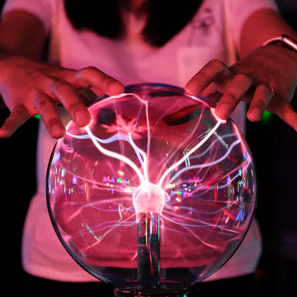 Touch-Activated LED Plasma Ball Lamp with Sound Control – 220V EU Plug, 10-20 cm, Decorative & Party Light