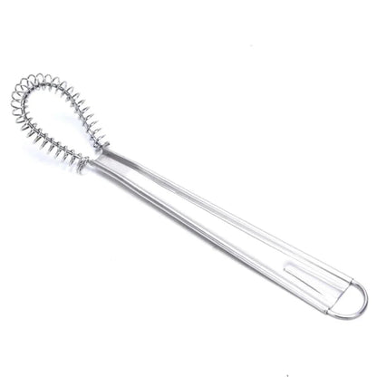 Stainless Steel Mini Whisk for Kitchen | Manual Hand Mixer with Spring Mechanism