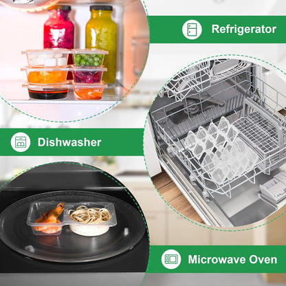 Dual-Compartment Sauce Container – Leak-Proof & Portable
