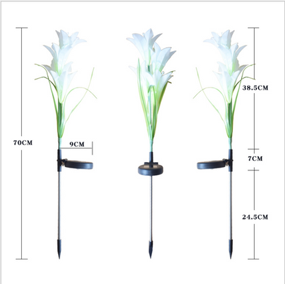 Solar LED Flower Lights – Color Changing Garden Stakes for Outdoors