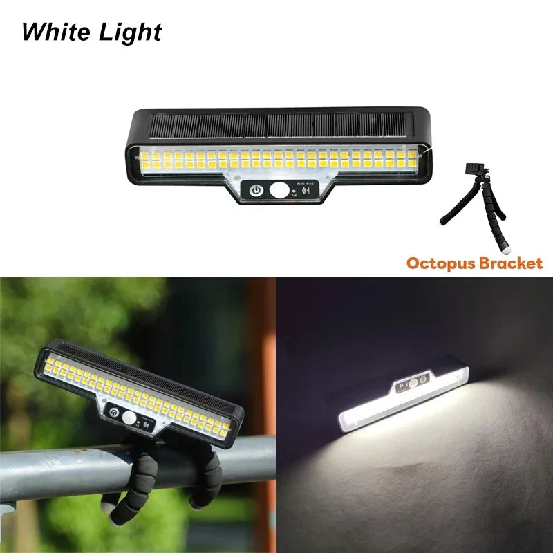 Solar LED Motion Sensor Light with Flexible Stand – Waterproof for Garden & Camping