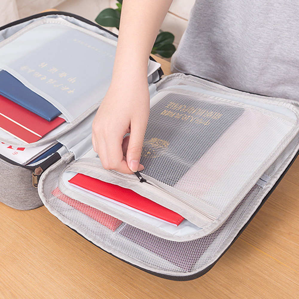 Travel Briefcase for Document Storage with Lock and Multi-Layer Design