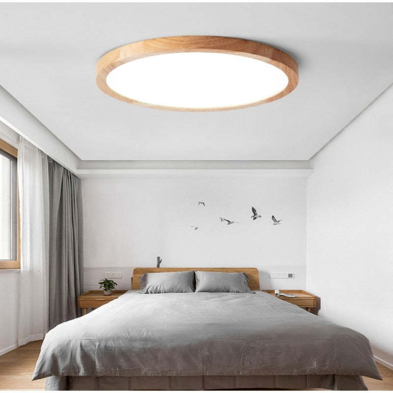 Slim Round LED Ceiling Light with Japanese-Inspired Design