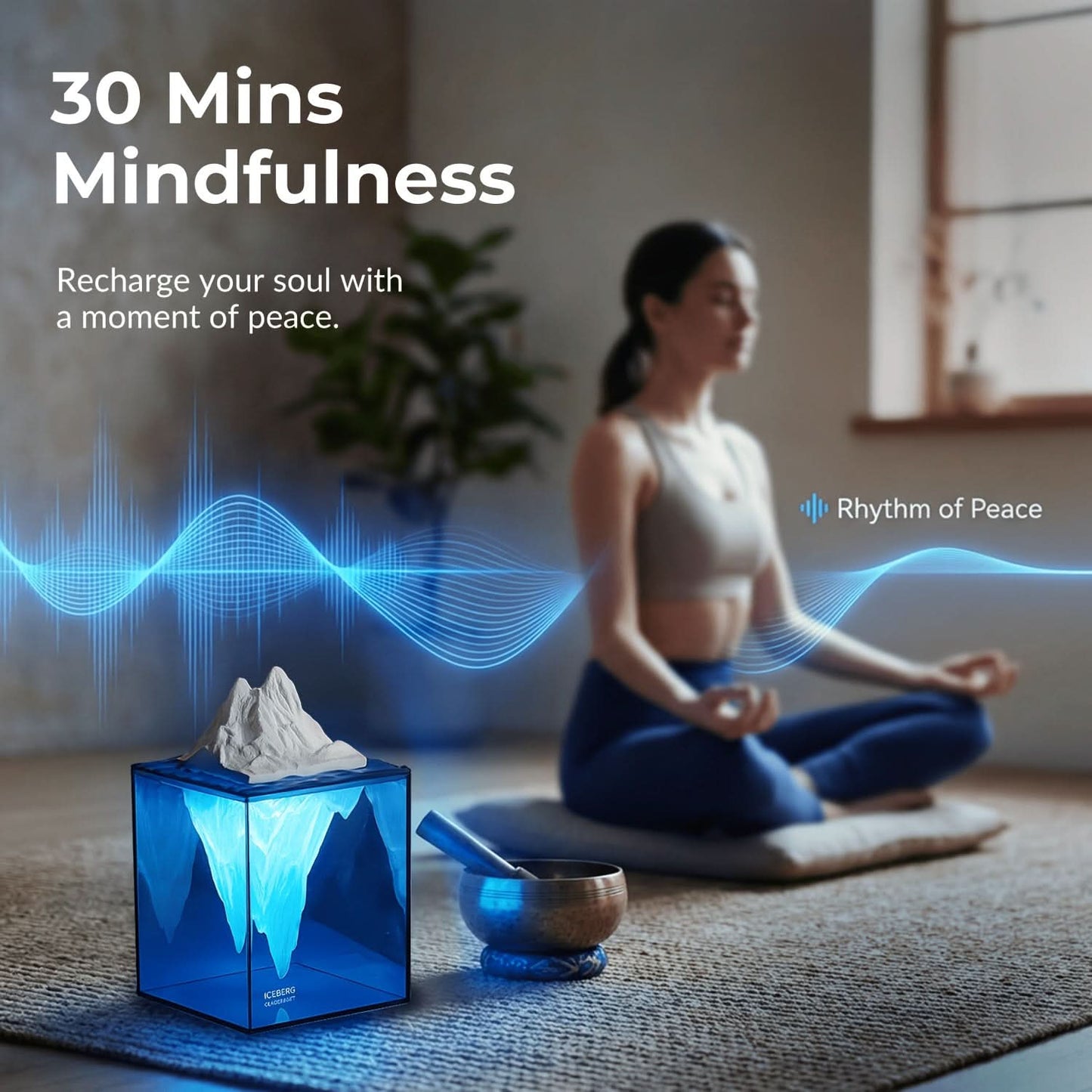 Visual Meditation Lamp for Calming Nighttime Environments
