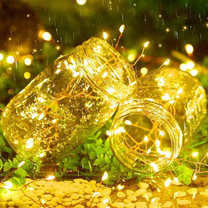 LED String Lights with Firework Design - 8 Lighting Modes & Remote - USB Powered for Indoor and Outdoor Use