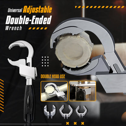 Versatile Adjustable Dual-End Wrench
