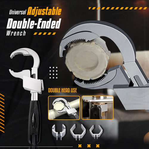 Versatile Adjustable Dual-End Wrench
