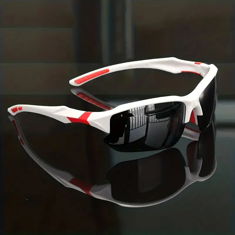 Lightweight Polycarbonate Sports Sunglasses with UV400 Protection - Non-Slip Temples for Cycling, Running, Fishing
