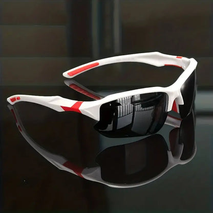 Lightweight Polycarbonate Sports Sunglasses with UV400 Protection - Non-Slip Temples for Cycling, Running, Fishing