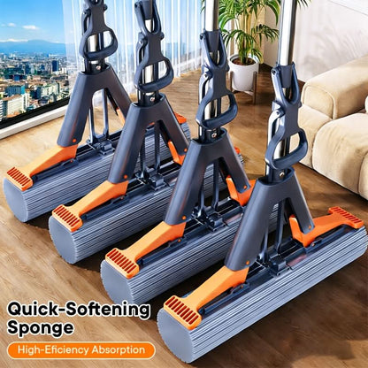 High-absorbency Sponge Mop for Quick and Easy Floor Cleaning