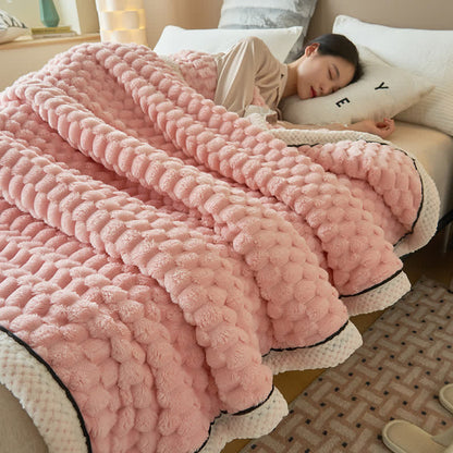 Thick Reversible Coral Fleece Blanket