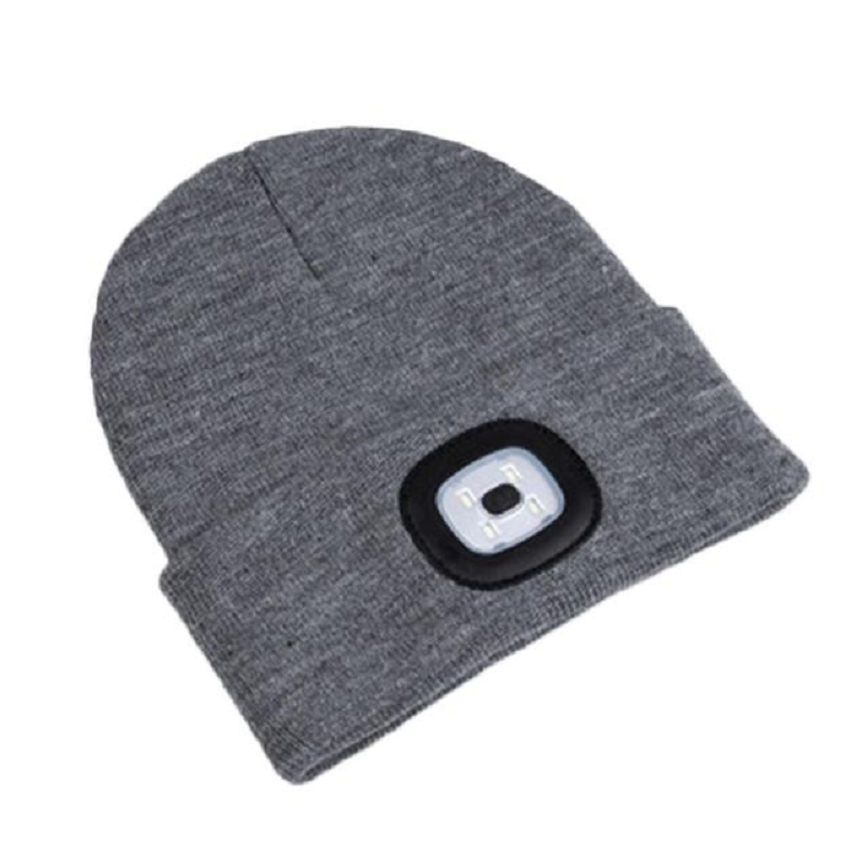 Unisex LED Beanie with USB Rechargeable Feature