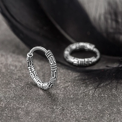 Hoop Earrings in 925 Sterling Silver - Vintage Style