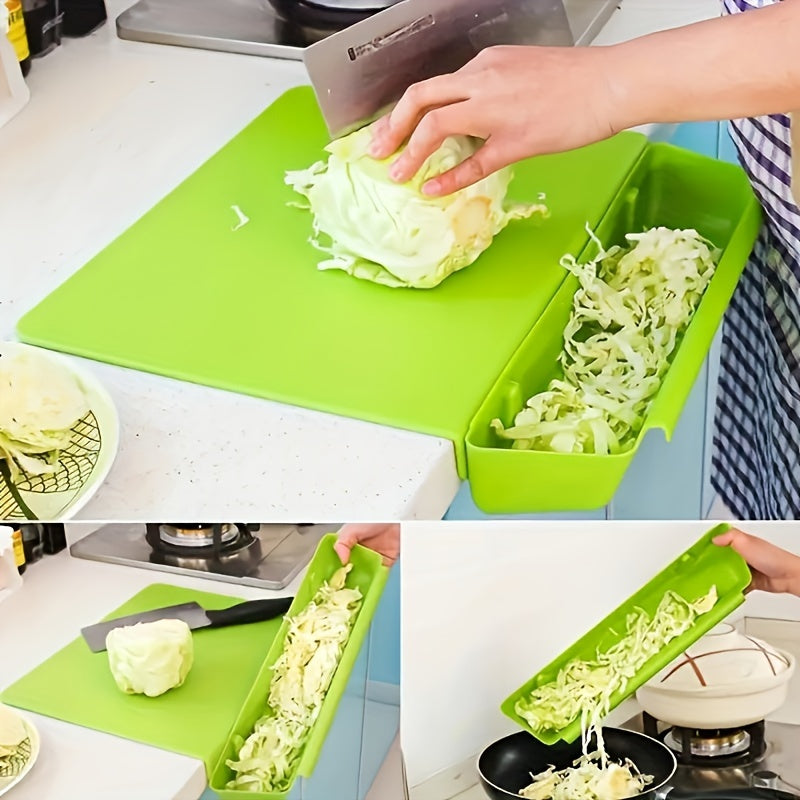 Portable Meal Prep Storage Box with Cutting Board and Chopping Tray