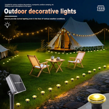 Solar LED Garden Path Lights | 15/30 LEDs | 8 Modes | IP65 Waterproof