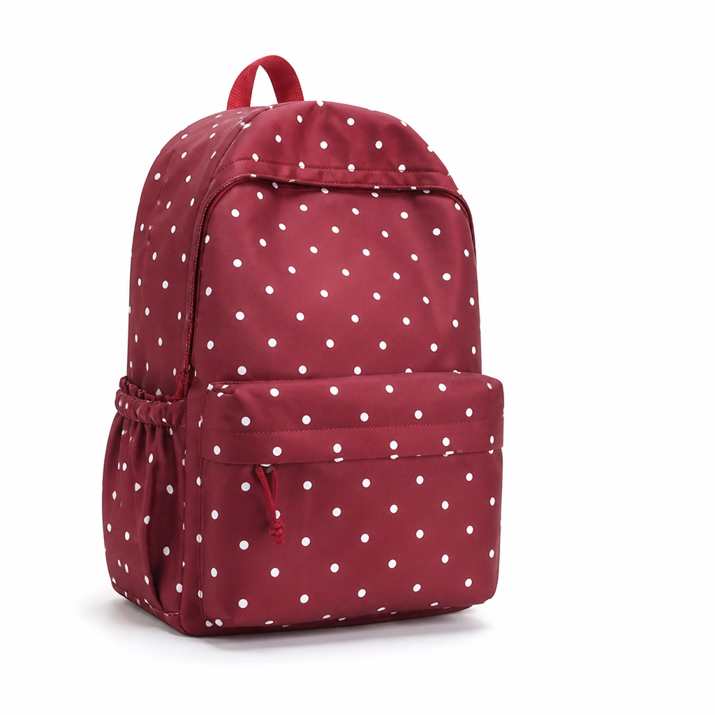 Spacious Everyday Backpack with Stylish Dots