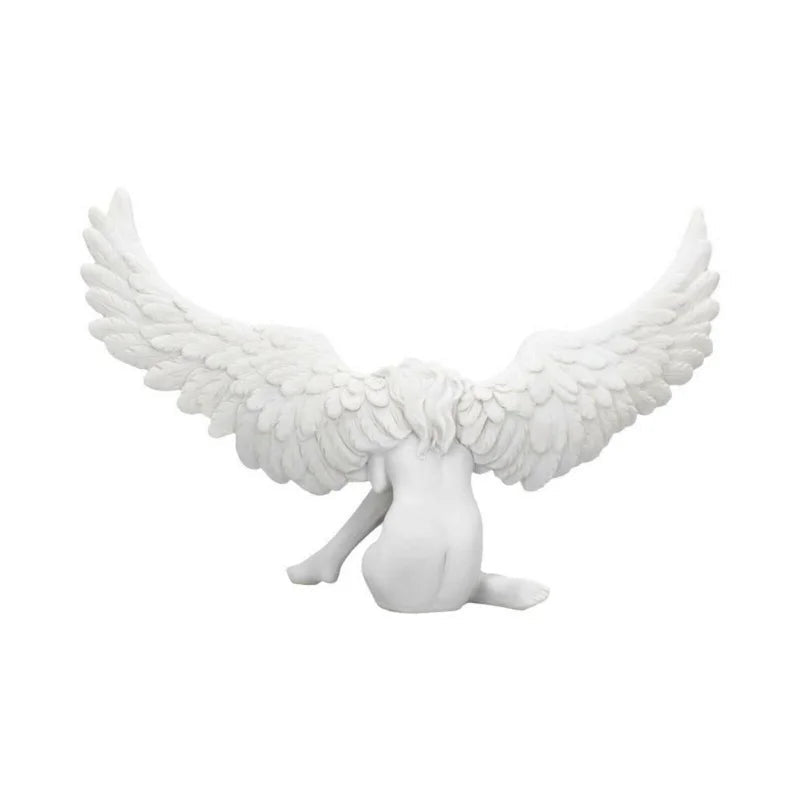 18 cm Angel Wings Sculpture | 3D Embrace | Resin Figure | Modern Decor