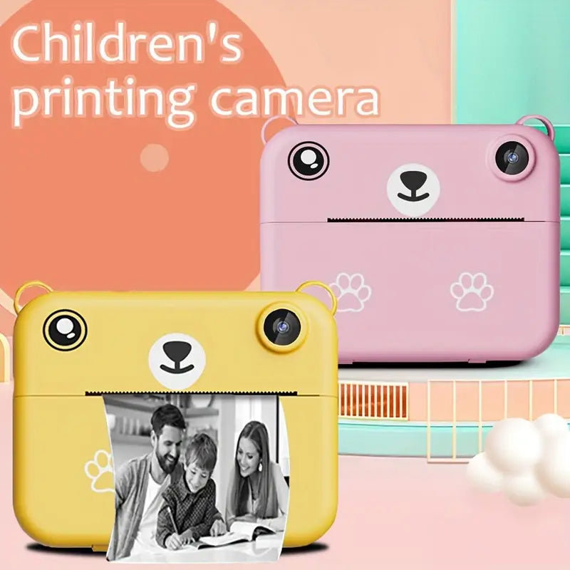 Compact Instant Camera for Kids - 1080P HD, Photo & Video, Includes Print Paper & USB Charger