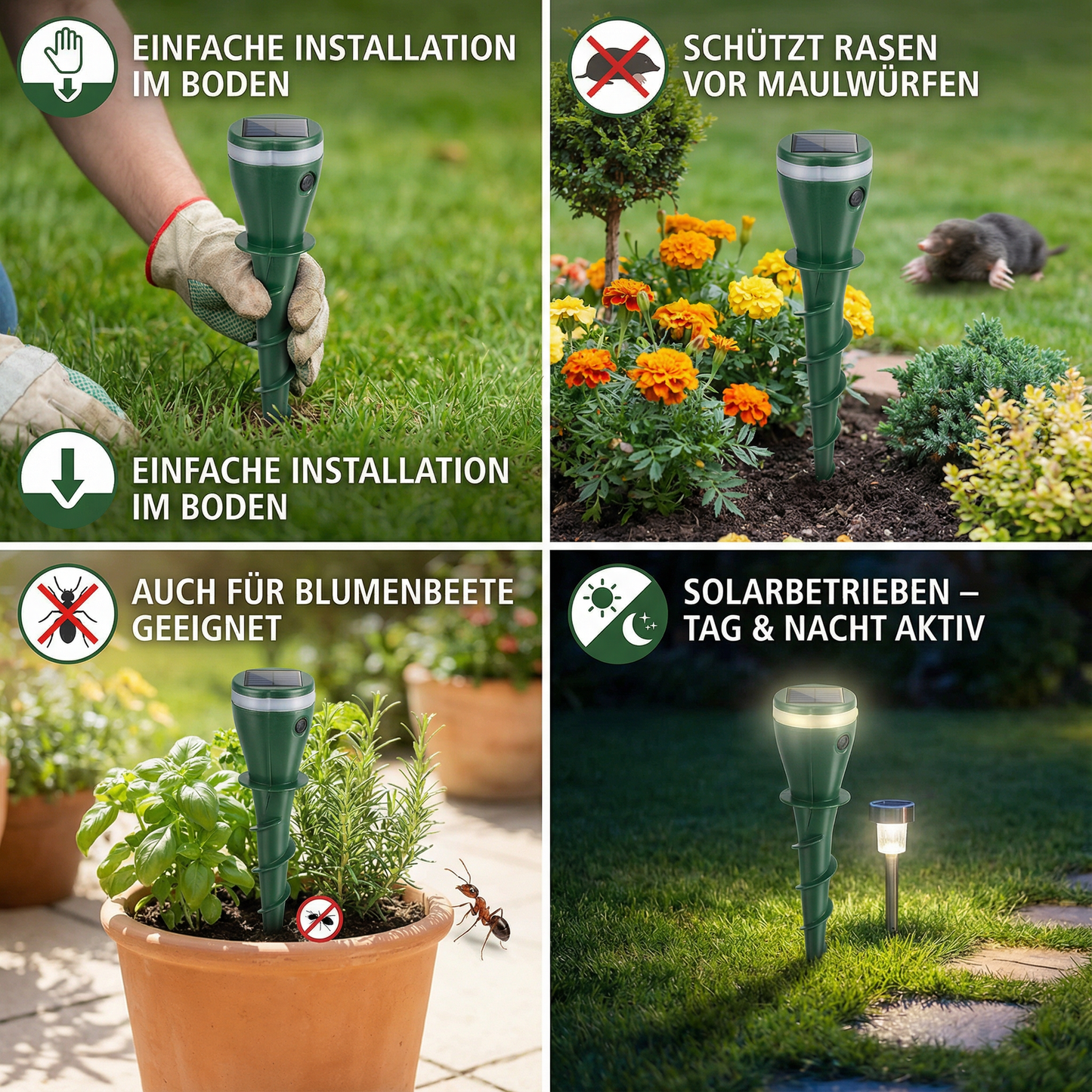 Solar-Powered Ultrasonic Device for Repelling Animals and Insects