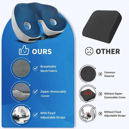 Ergonomic Seat Cushion for All-Day Comfort and Pain-Free Sitting