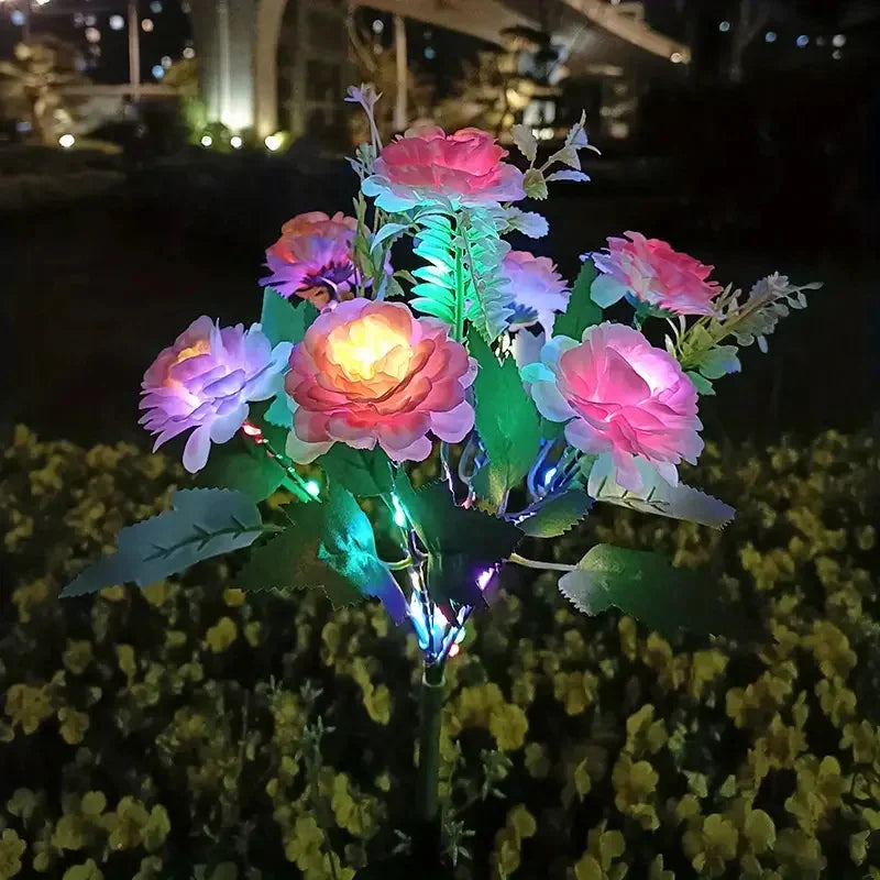 Hibiscus Solar Garden Light | LED Flower Lamp | 62 cm Height | IP65 Rated