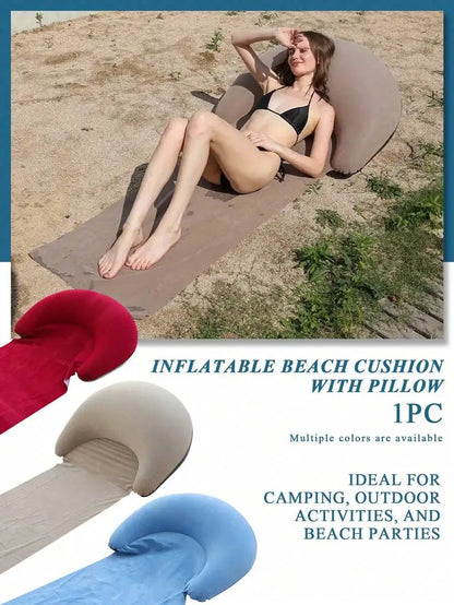 Inflatable Beach Mat for Camping | Portable Outdoor Lounge | Compact Design