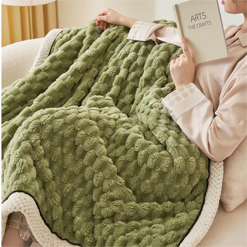 Thick Reversible Coral Fleece Blanket