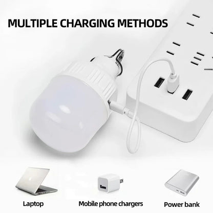 Rechargeable Portable LED Camping Light with USB – Multifunctional Outdoor Hanging Lamp for Emergencies and Picnics