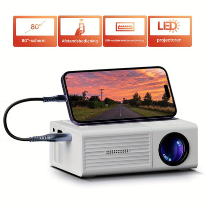 Portable Mini Projector | 3000 Lumens | Energy Efficient | HDMI & USB Ports