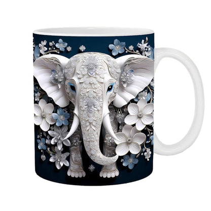 Customizable Elephant Design Coffee Cup
