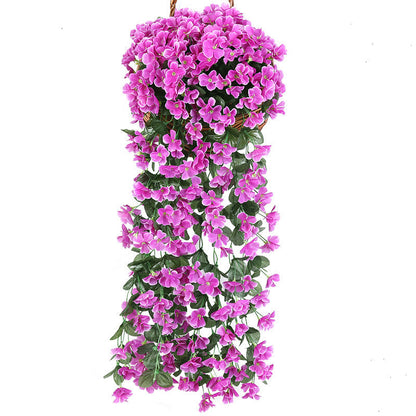 Hanging Basket with Vibrant Artificial Flowers