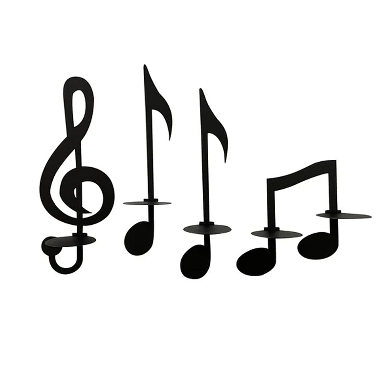 Wall Sconce with Black Music Note Design