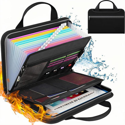 Spacious Fireproof A4 Document Organizer with Handle