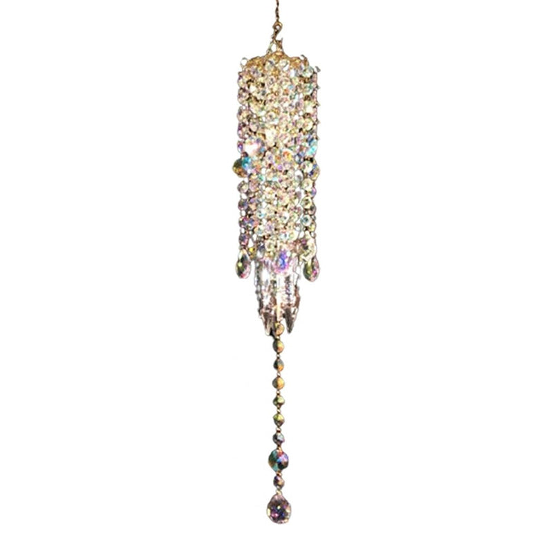 Crystal Glass Wind Chime in Aurora Design