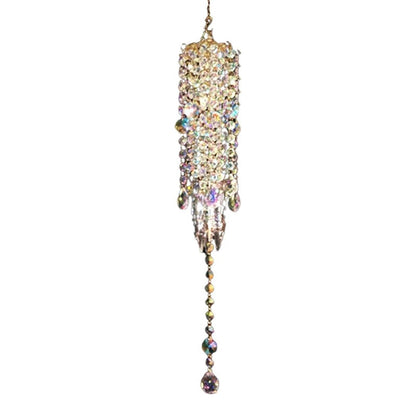 Crystal Glass Wind Chime in Aurora Design