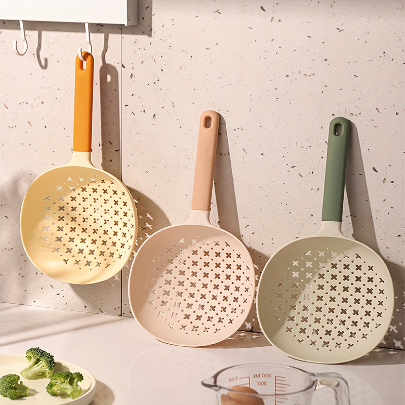 Stainless Steel Kitchen Strainer with Ergonomic Handle - Durable & Versatile for Pasta, Vegetables, Sauces & Baking Ingredients