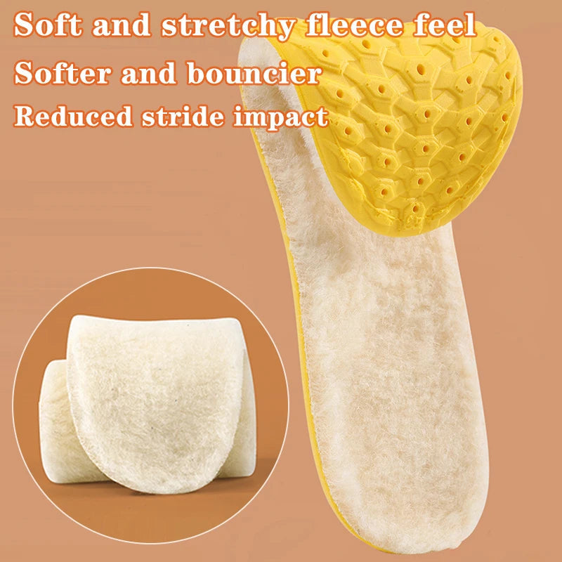 Lambswool Insoles – Antibacterial & Self-Warming – Soft, Odor-Resistant Winter Inserts