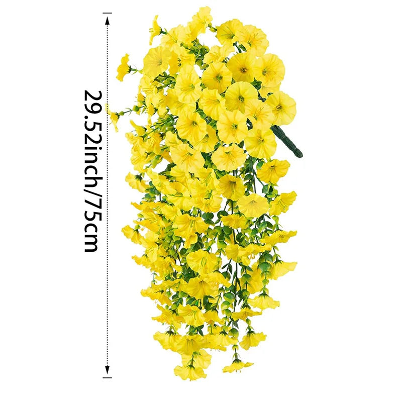 Artificial Morning Glory Garland – 75 cm – Outdoor & Wall Decor for Garden & Weddings