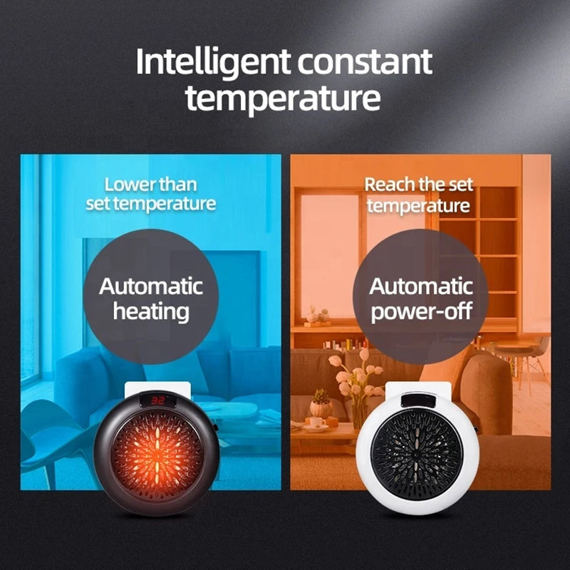 Portable PTC Ceramic Space Heater for Home and Office – Compact Mini Fan Heater