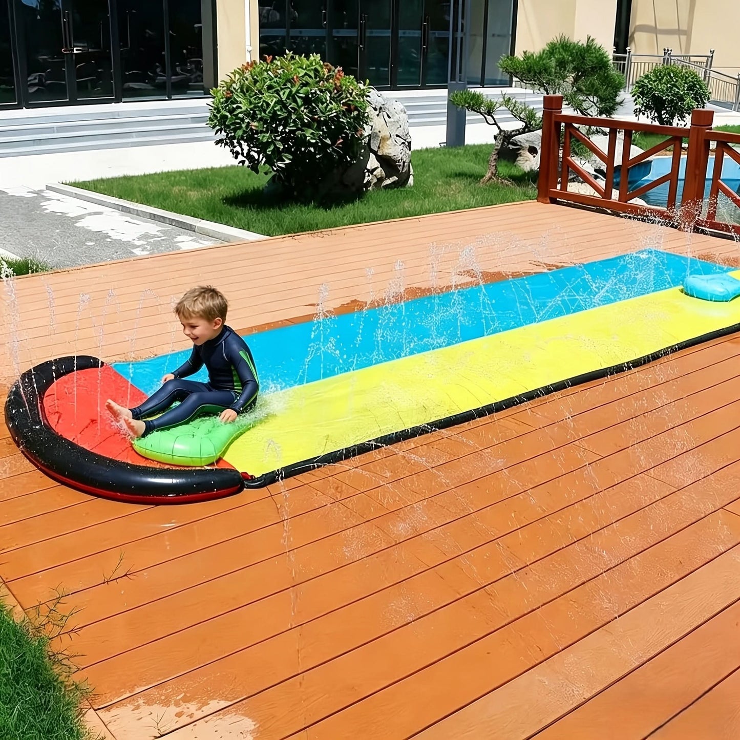 Inflatable Lawn Slide for Surfing Fun – Summer Cooling Activity