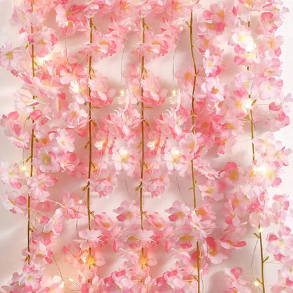Cherry Blossom LED String Lights | 20 Bulbs | Romantic Bedroom & Party Decor