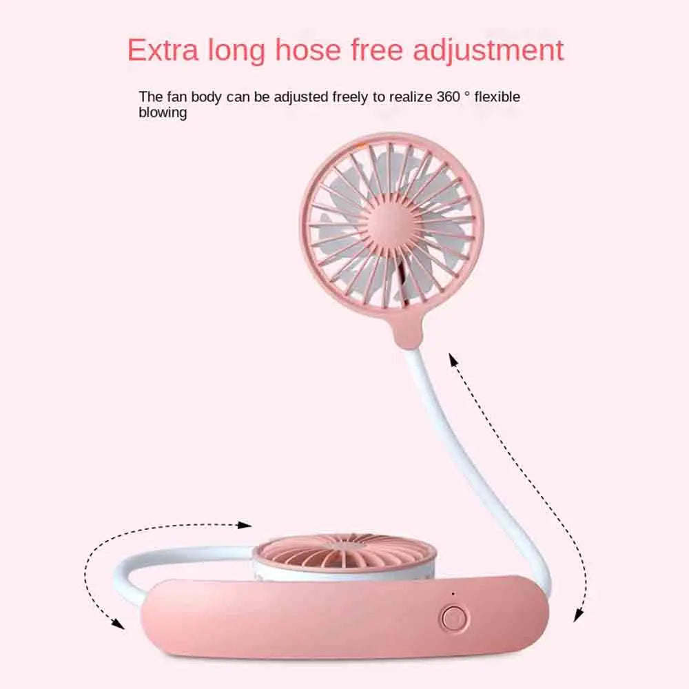 Portable 30 cm Neck Fan | USB Rechargeable Neckband Cooler for Sports, Office & Outdoor