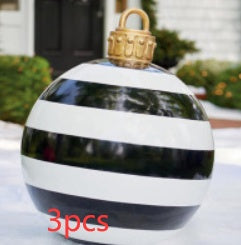 60cm Inflatable Outdoor Christmas Ball – Weatherproof PVC Decoration