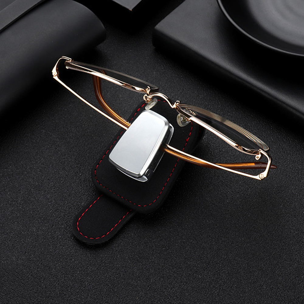 Luxurious Leather Sunglasses Organizer for Your Vehicle