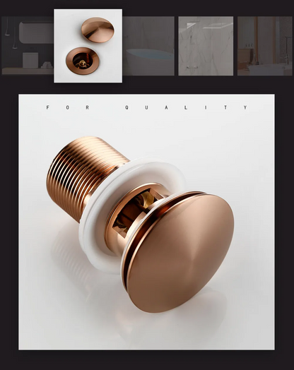 Rose Gold Sink Drain Valve - Taalita Style