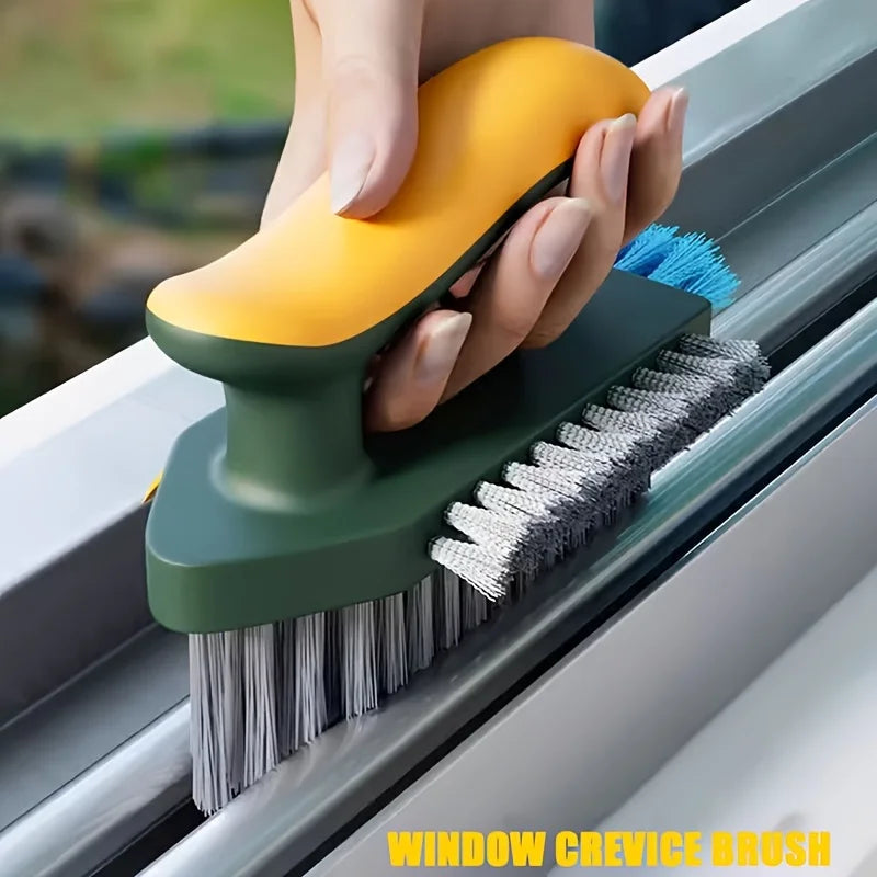 4-in-1 Cleaning Brush and Squeegee | Versatile for Kitchen, Bathroom, Floors, Tires