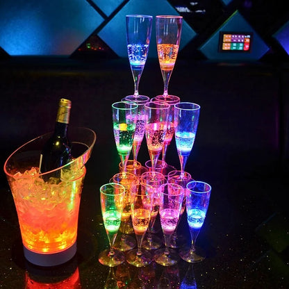 LED Wine Glass Set with Illumination - 6 Pieces