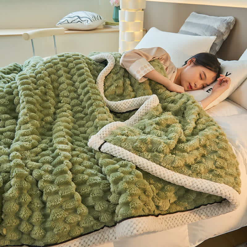 Thick Reversible Coral Fleece Blanket