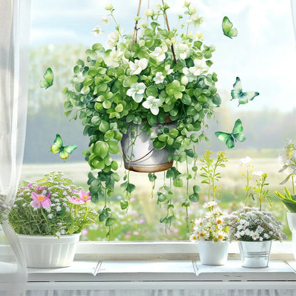 Static Window Sticker with Vine Design | PVC Film | 40x60 cm